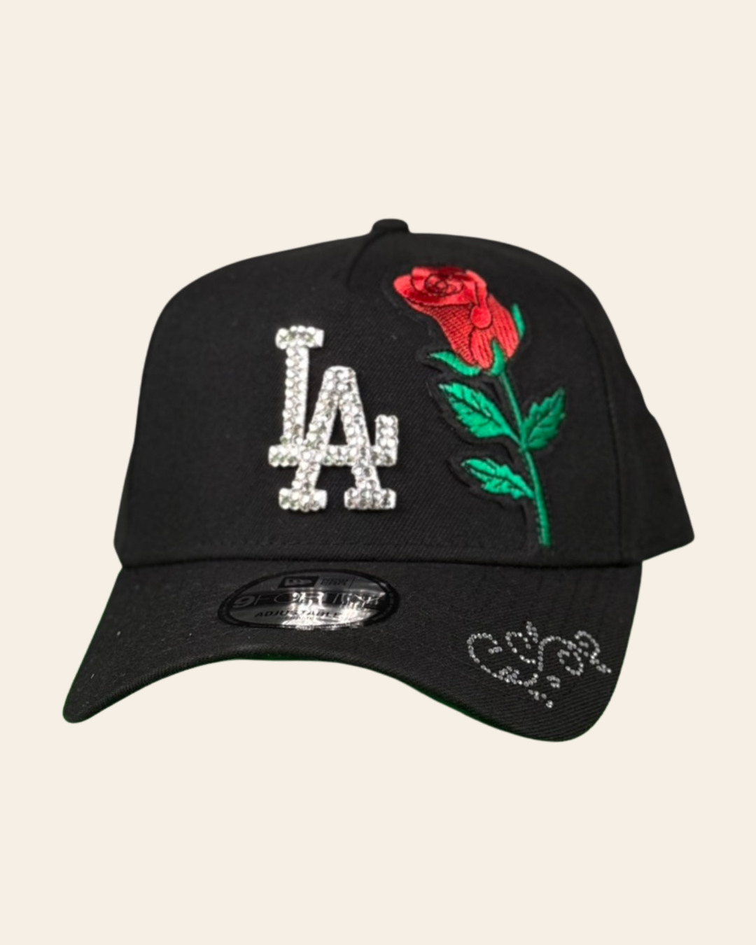 LA Crystal Rose Snapback – Midnight Rose Edition
