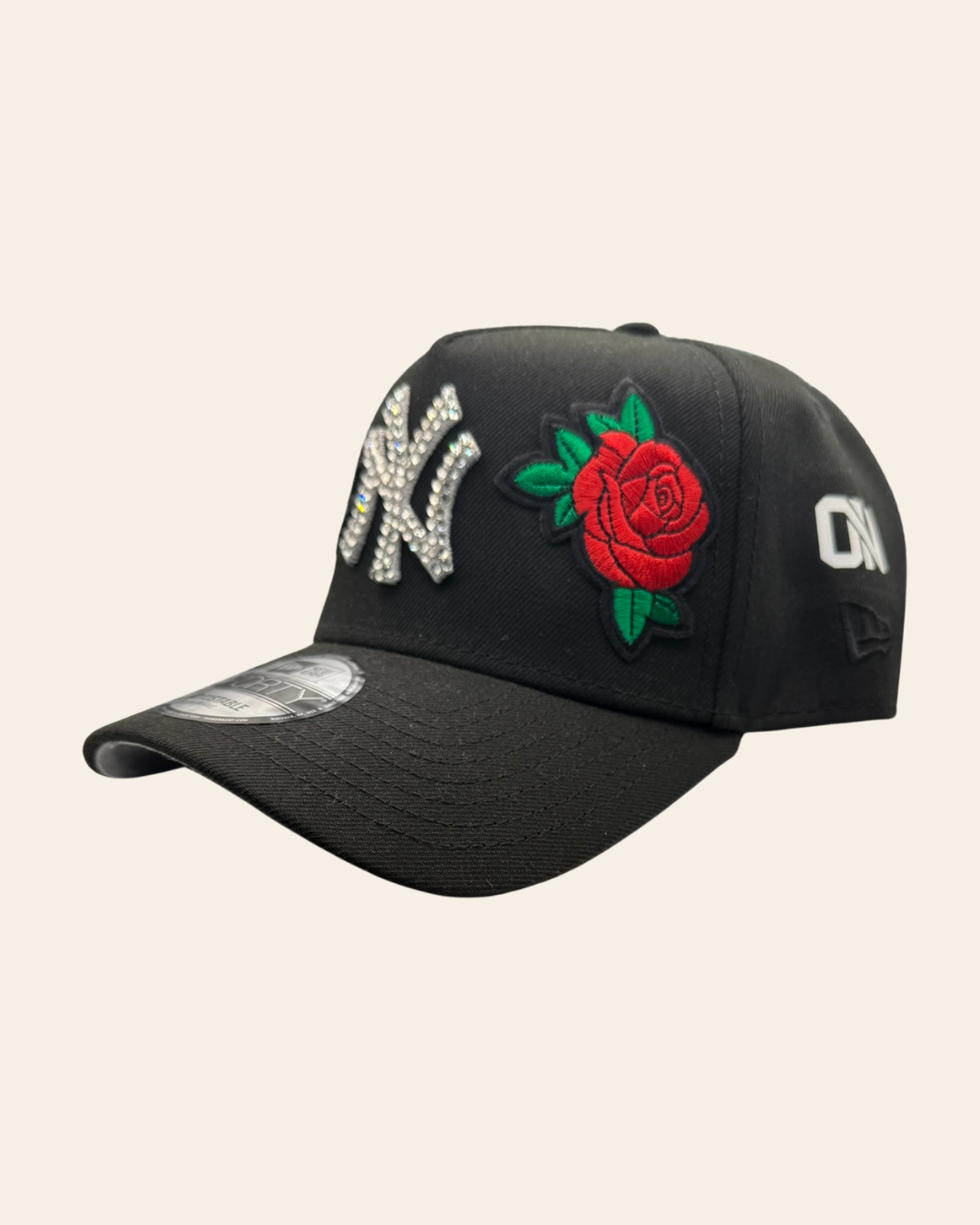 NY Crystal Rose Snapback – Triple Rose Black Edition