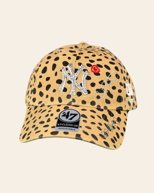 NY Leopard Crystal Dad Cap – Wild Luxe Edition
