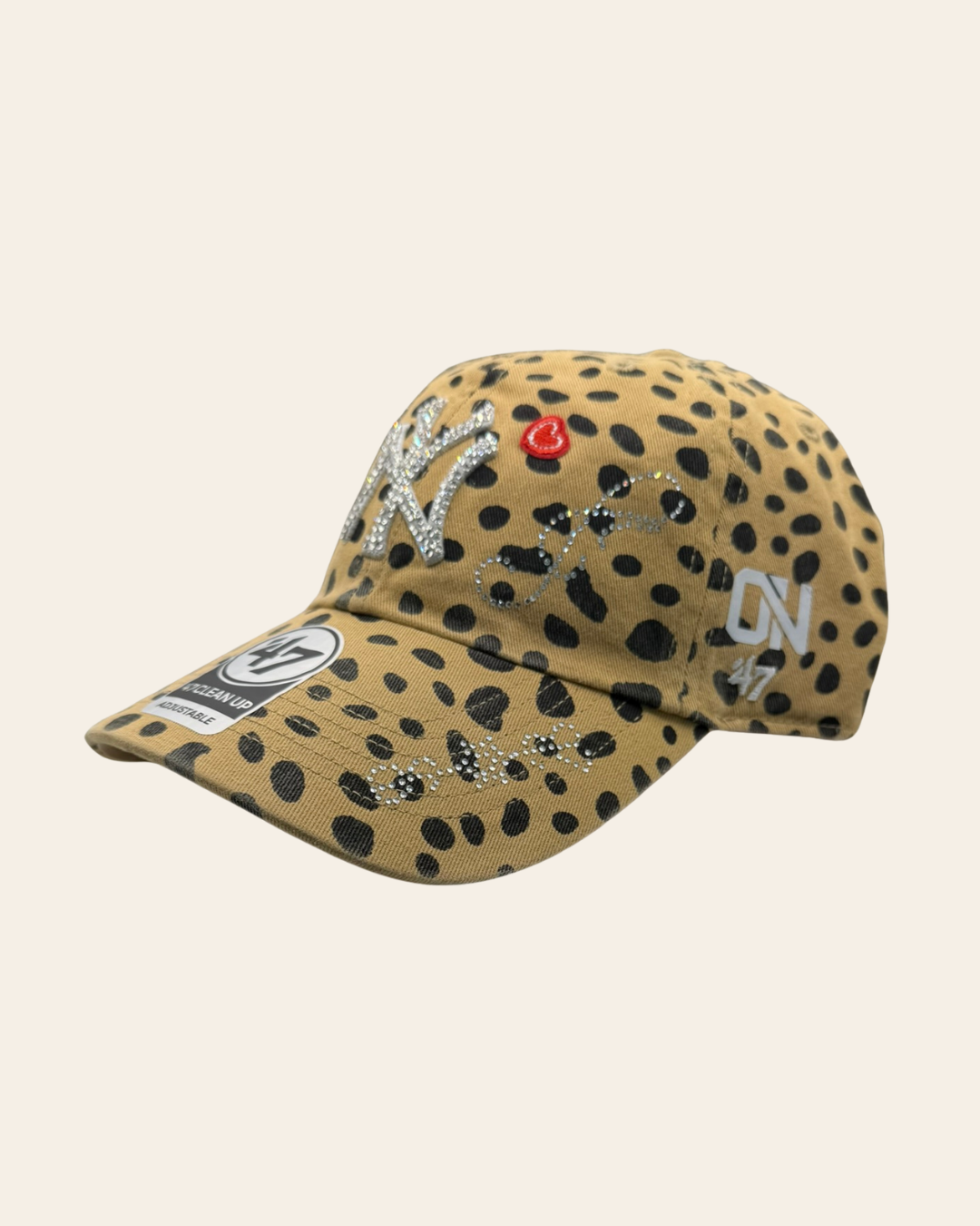 NY Leopard Crystal Dad Cap – Wild Luxe Edition