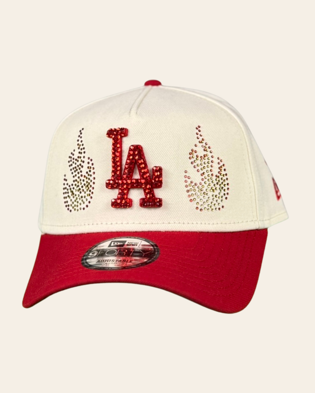 Los Angeles Dodgers Flames – Custom Rhinestone Snapback