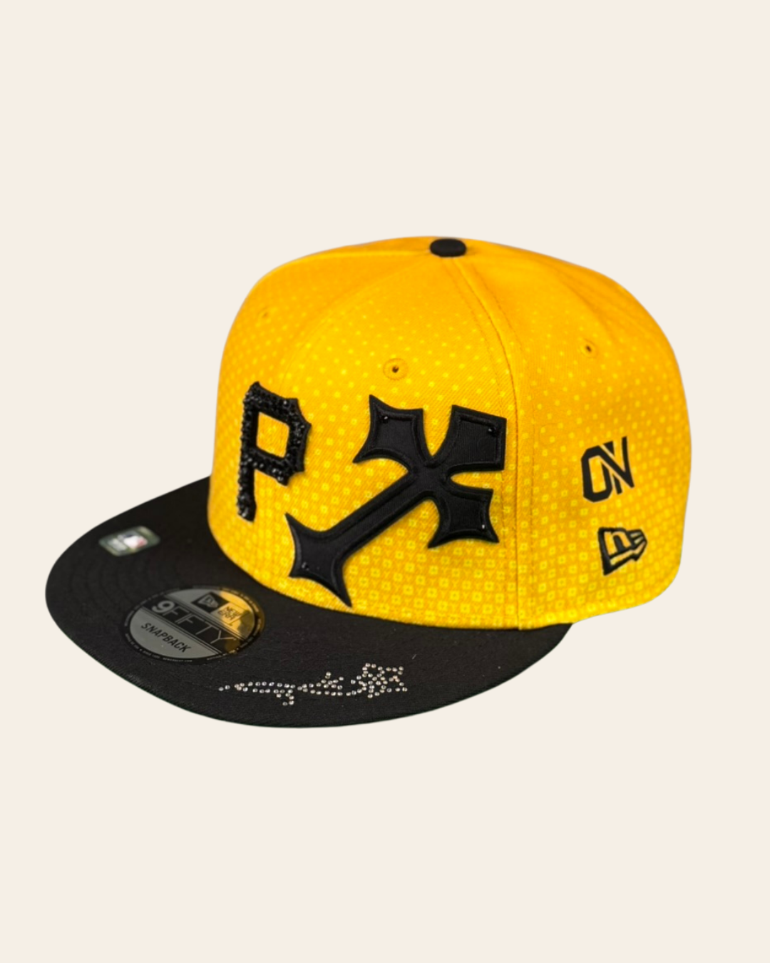 Pittsburgh Black Rose Cross – Custom Snapback